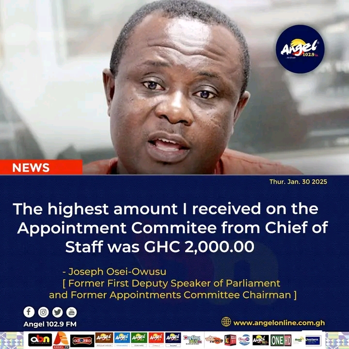 GHC2k was highest amount I received from Chief of Staff while on Appointments Committee – Joe Wise