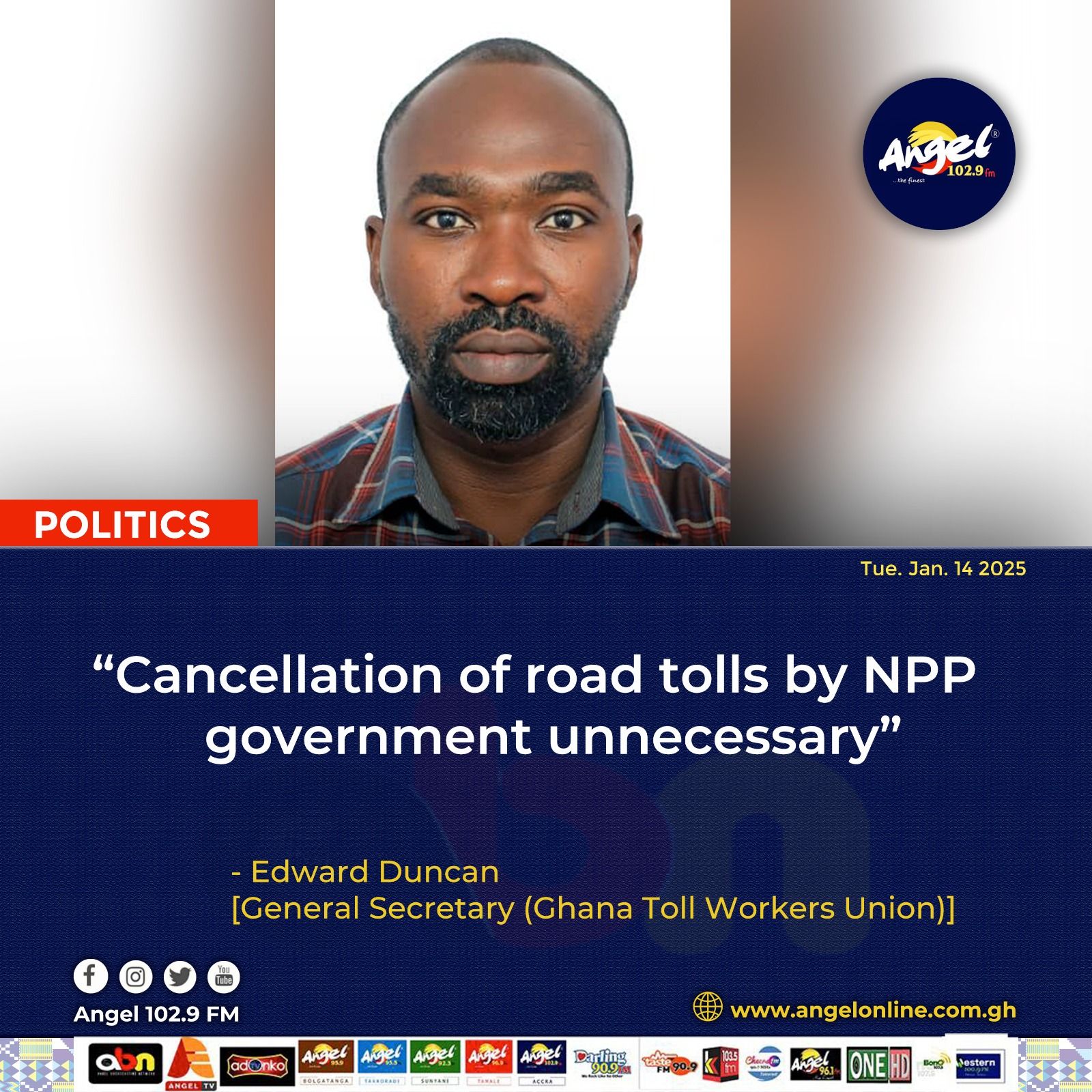 Kasoa tollbooth highest toll revenue mobilization in Ghana – Edward Duncan