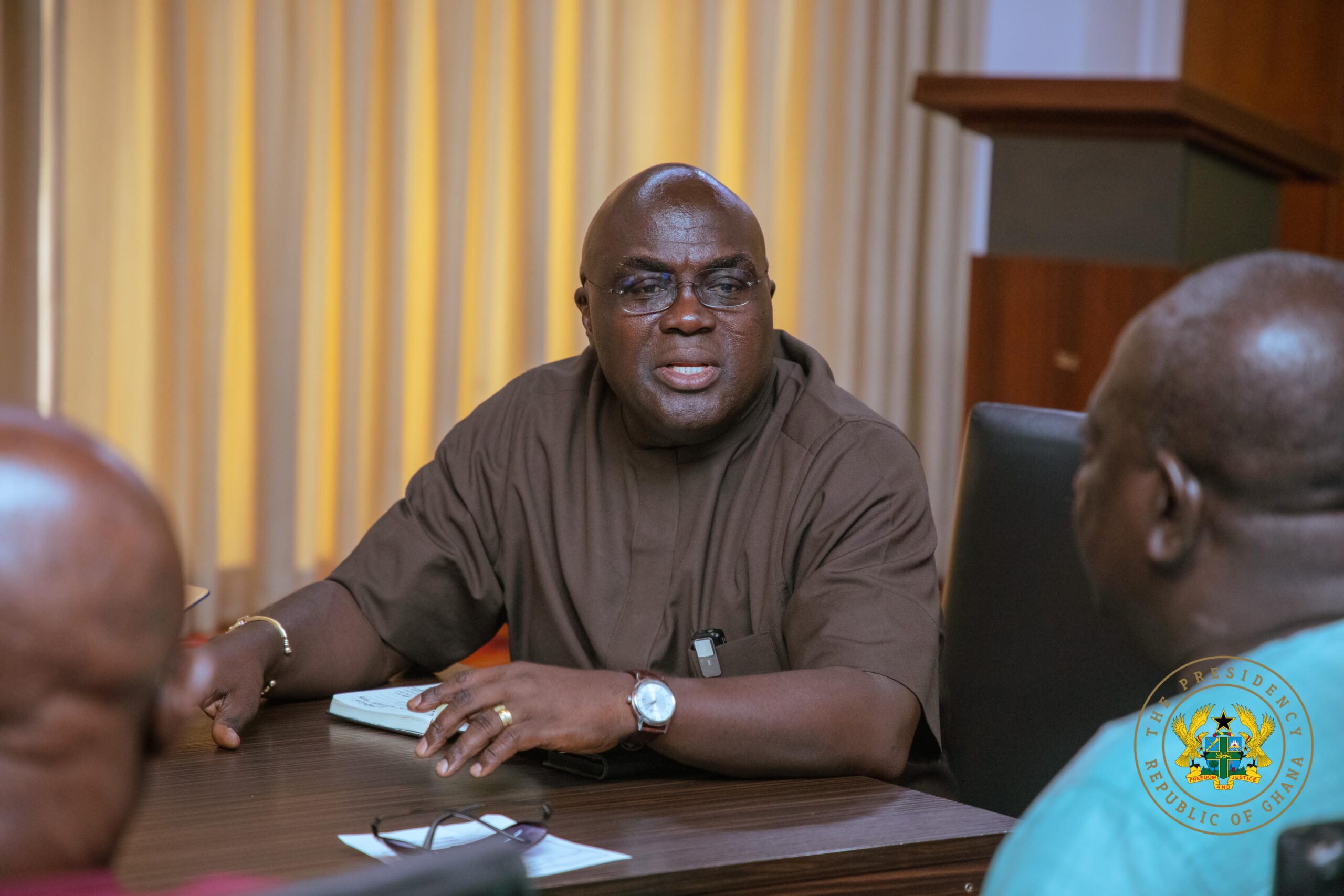 Chief of Staff, Julius Debrah made the presentation on behalf of the President, John Mahama