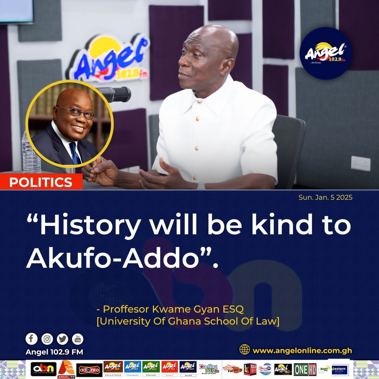 History will be kind to Akufo-Addo – Prof Kwame Gyan