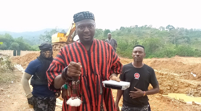 Abuakwa South: Chief storms mining site, seizes equipment 