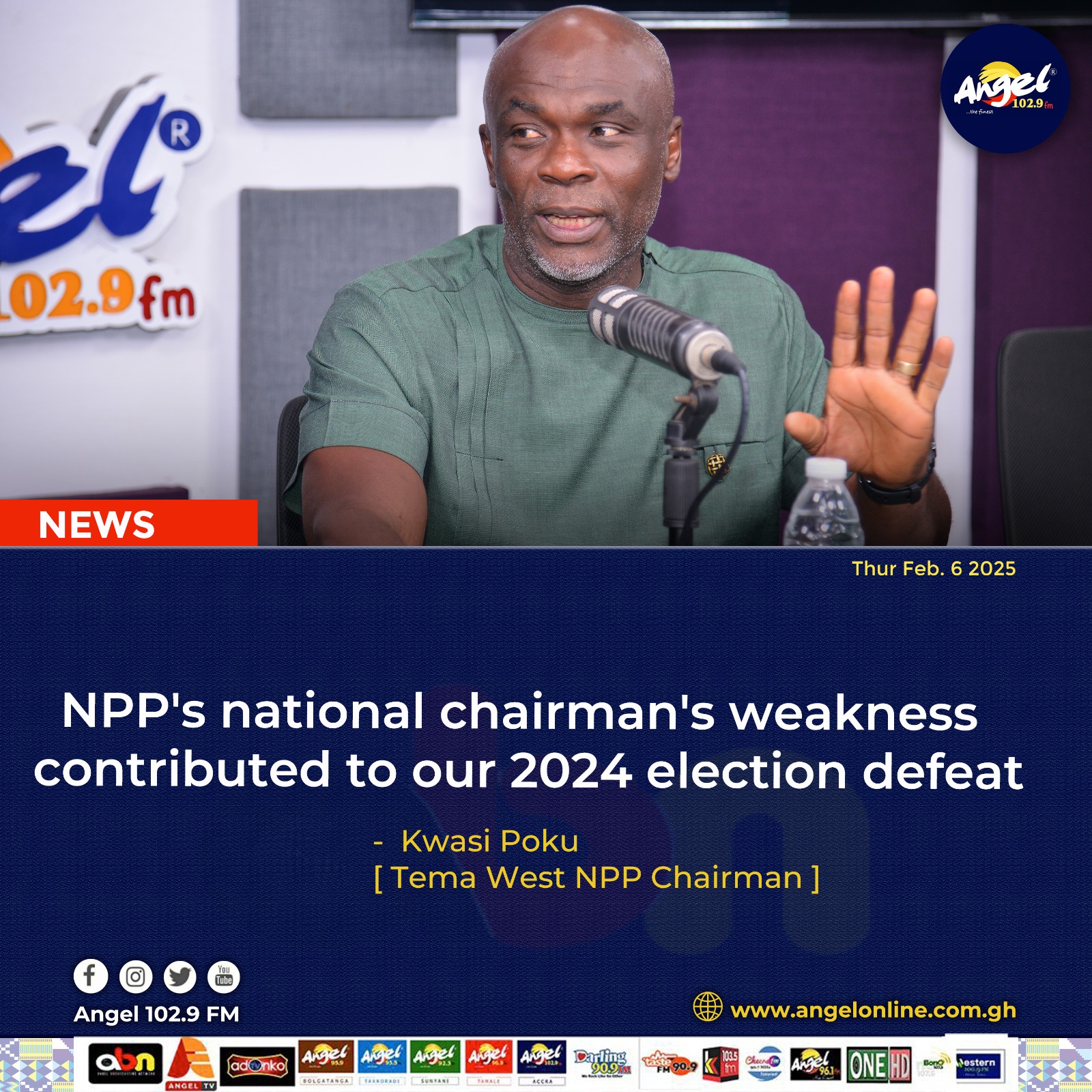 NPP’s weak chairman caused our defeat in 2024 polls – Kwasi Poku