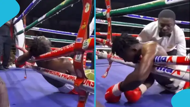 Nigerian Boxer collapses in ring at Bukom Boxing Arena