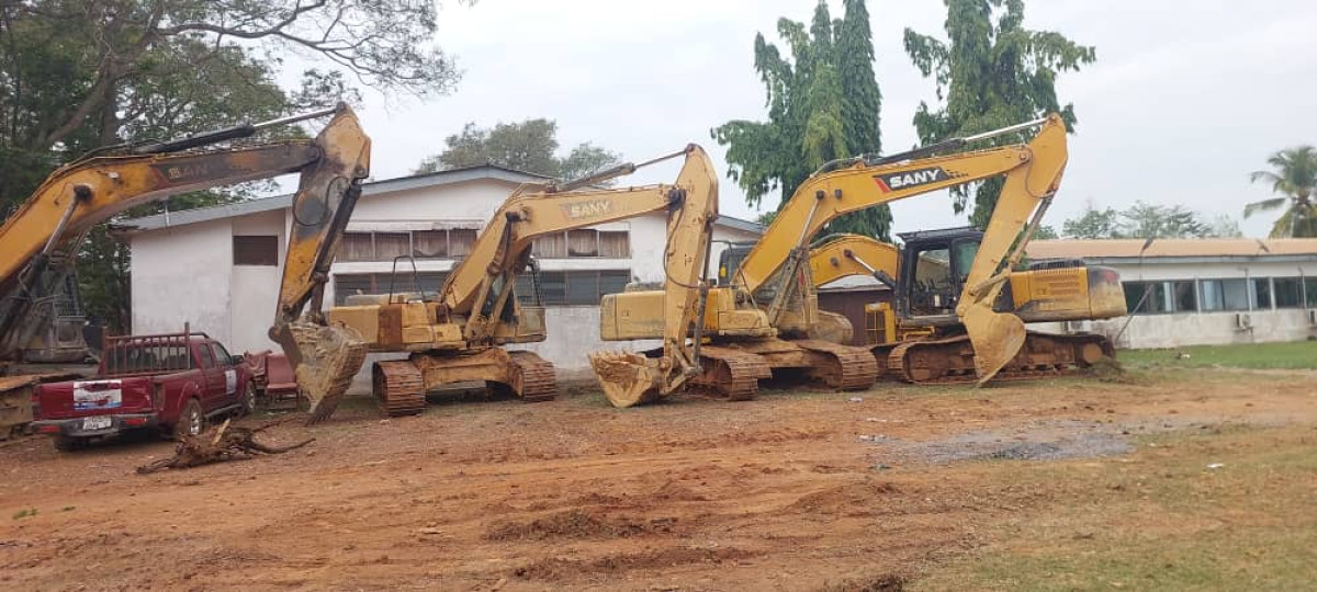 Galamsey:13 excavators confiscated from Juaboso forest reserve