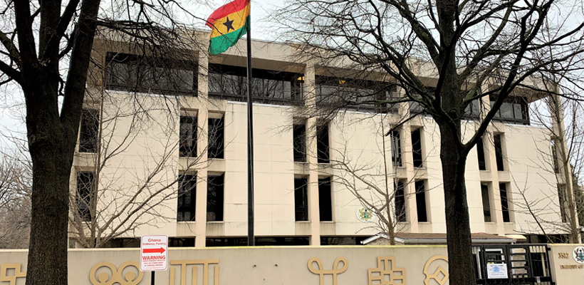 Ghana’s Embassy in Washington DC to reopen on Thursday