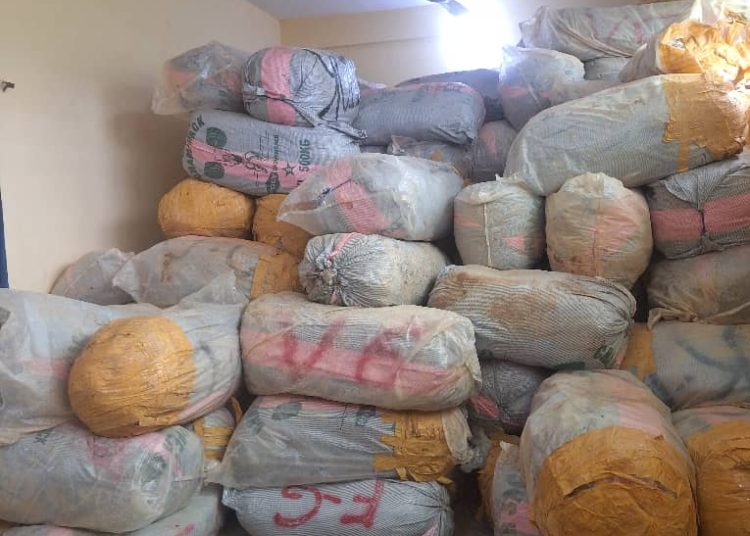 Police impounds 150 bags of suspected Indian Hemp at Yilo Krobo