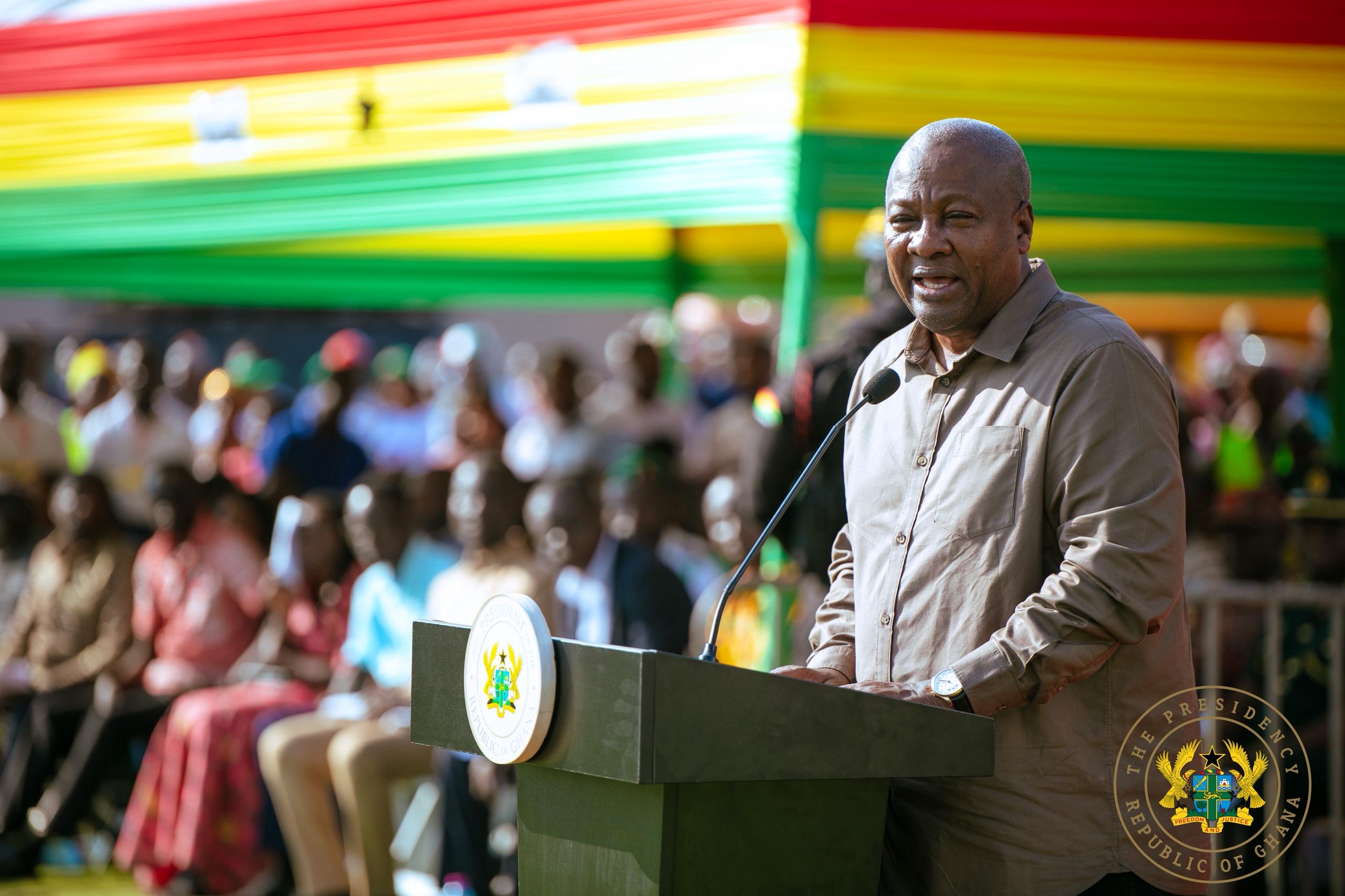 Roads linking cocoa farms to markets are essential, not a luxury-Mahama