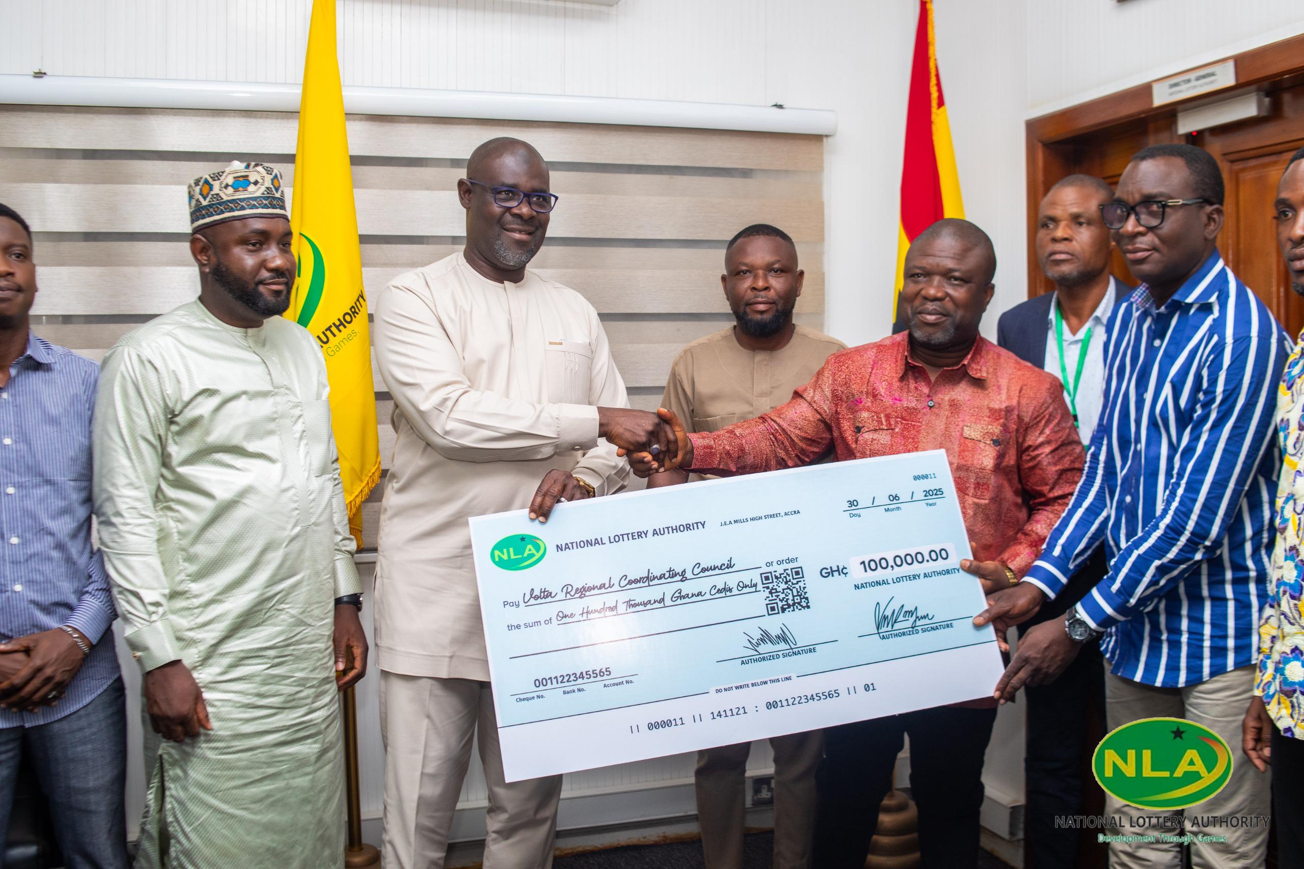 NLA presents Gh¢100,000 tidal waves victims in Volta Region