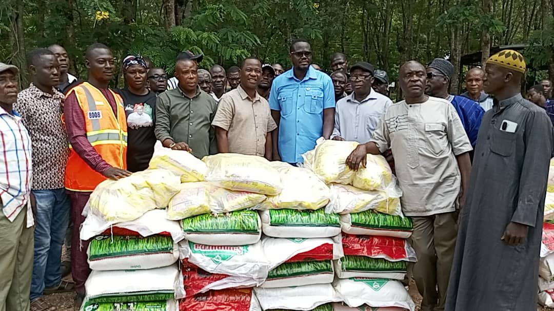 Dr. Geoffrey Kini and Oti NADMO support Nkwanta South communities