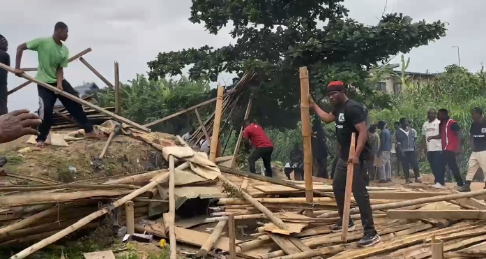 Youth demolish over 20 ghettos at Kwesimintsim