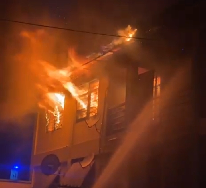 Oyoko Methodist SHS teacher’s bungalow, dormitory on fire