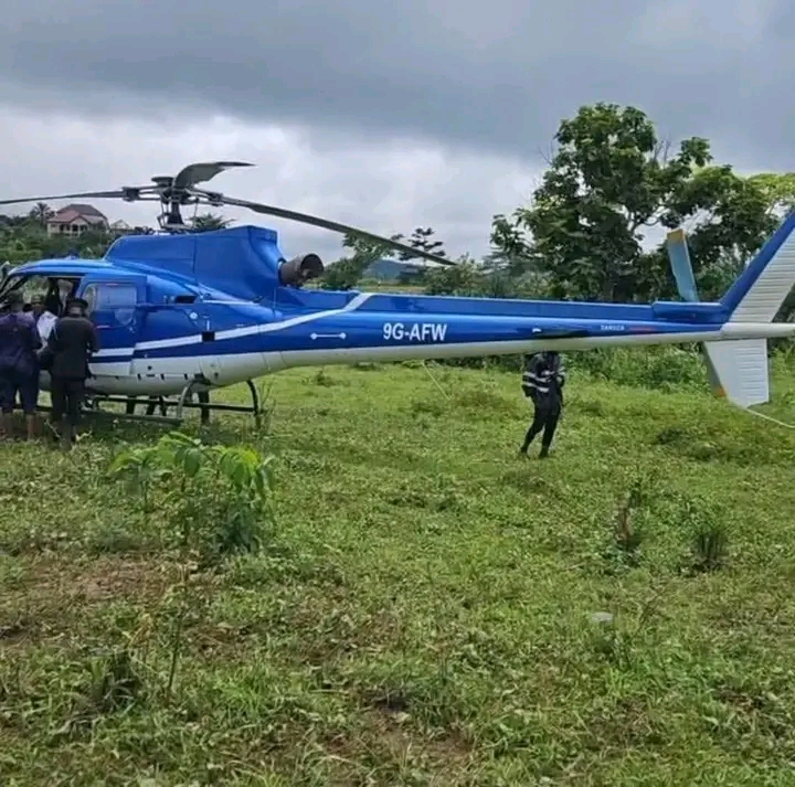 Nkawkaw helicopter which made emergency landing had five occupants