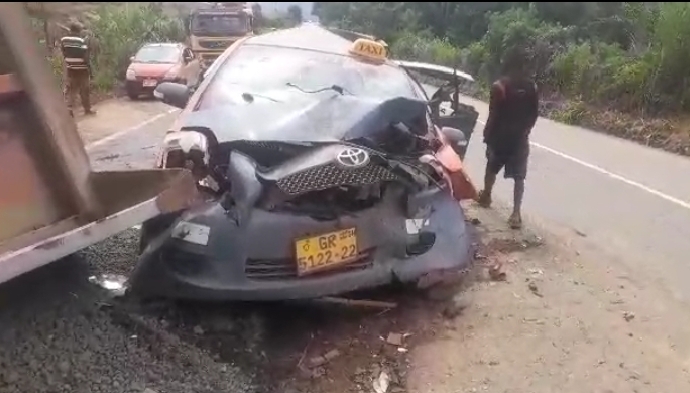 Two hospitalised after rear-end collision on Accra-Kumasi highway