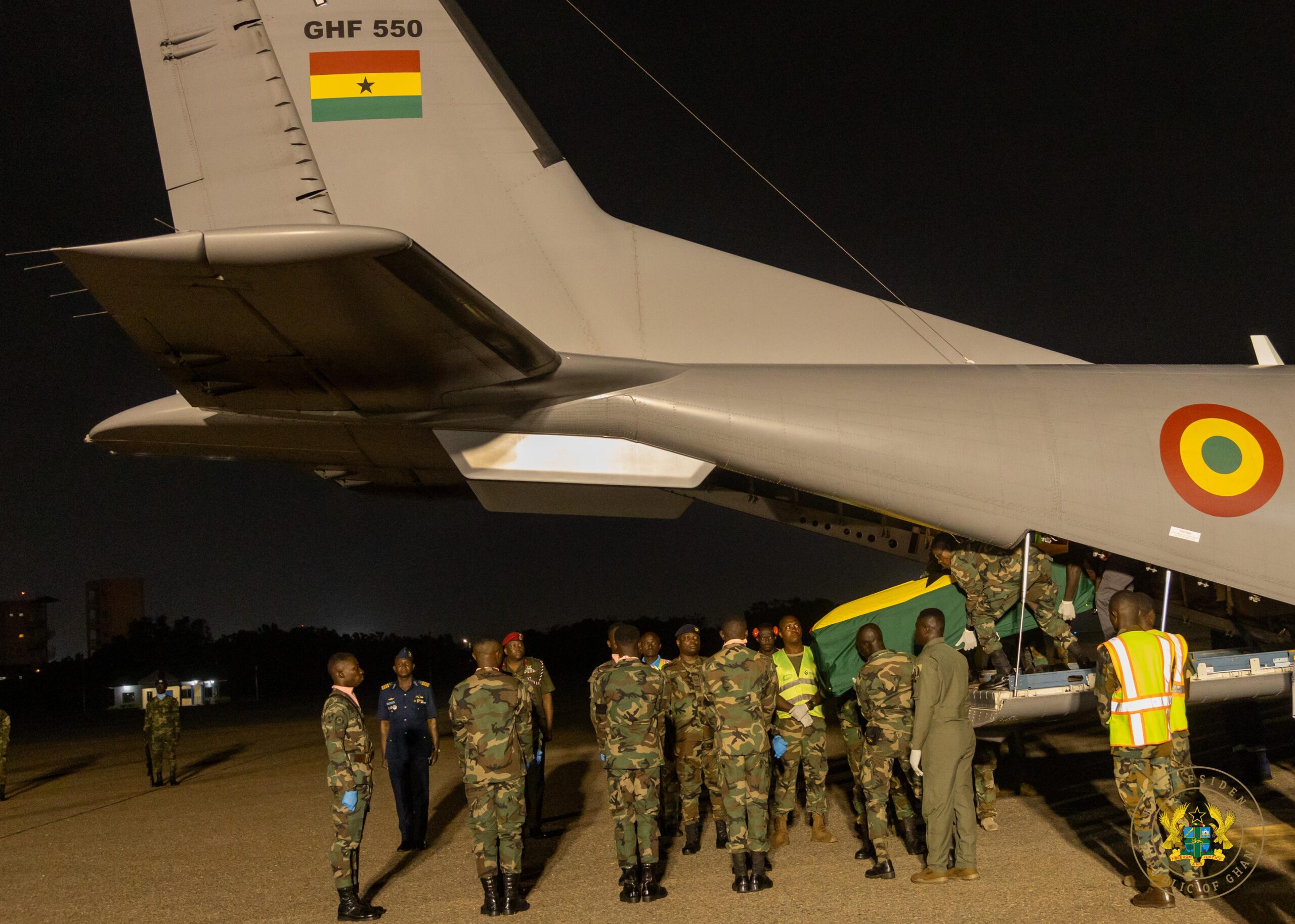 Photos: Remains of aricraft victims airlifted to Accra