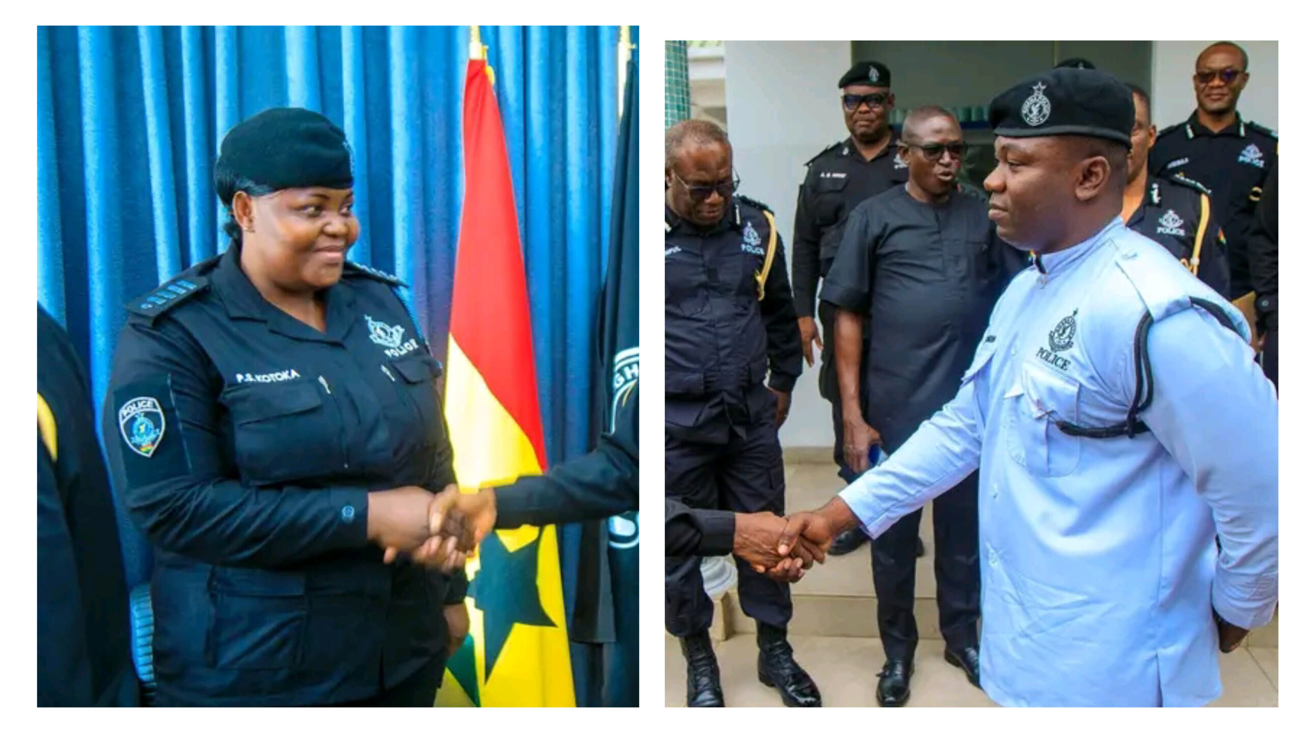 Two police officers earn promotion for bravery in foiled robbery operation in Ablekuma