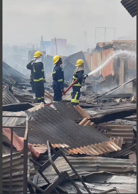 Fire ravages multiple structures at Madina Redco