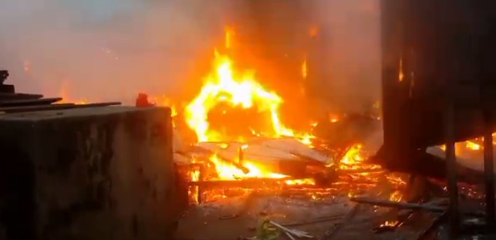 Commercial sex workers’ structure, Church razed by inferno at Sekondi