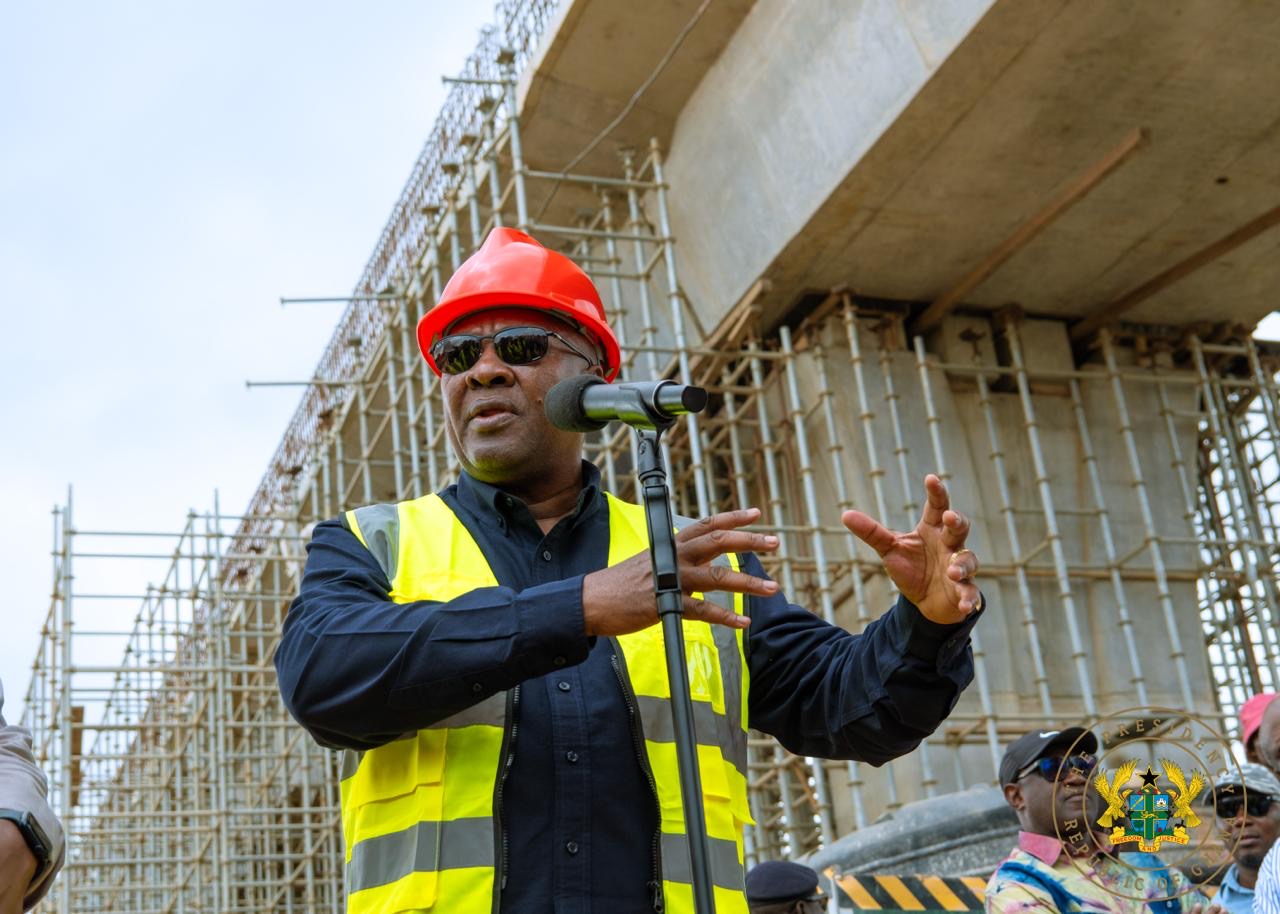 Mahama demands quality work and smooth traffic flow on Pokuase–Nsawam road