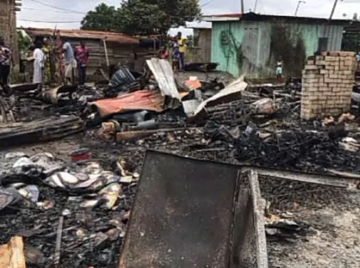 C/R: Fire destroys single mother’s property, leaves family homeless in Assin Dansame