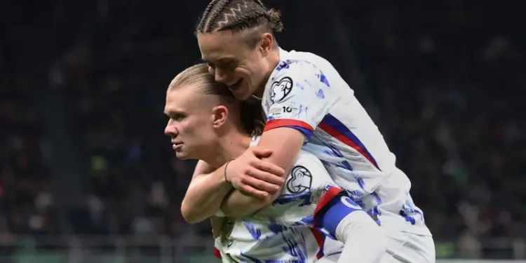 Haaland scores twice as Norway seal World Cup return