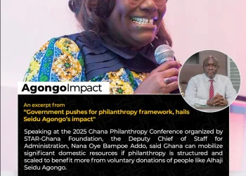 Government pushes for philanthropy framework, hails Seidu Agongo’s impact