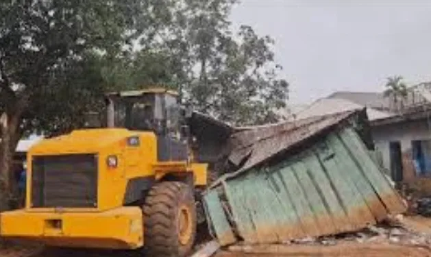 Kwahu West: MUSEC demolishes ‘ghettos’ at Nkawkaw Agbogbloshi market