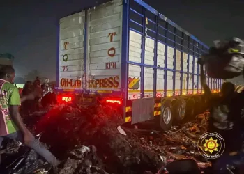 Cargo truck blazes in Budumburam, firecrackers suspected to be cause