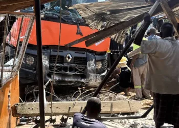 Fire fighters prevent major explosion as tanker veers off road in Hohoe