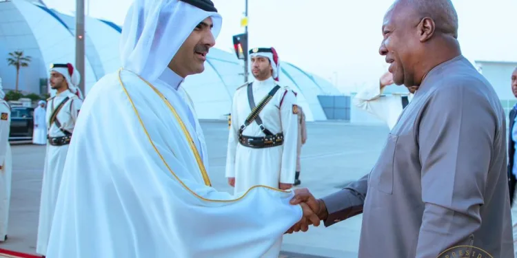 President Mahama arrives in Qatar for Doha Forum 2025