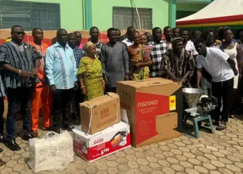 Wassa Amenfi East MCE present relief items to 65 Persons with Disabilities