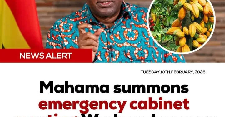 Mahama summons emergency cabinet meeting to address cocoa sector crisis