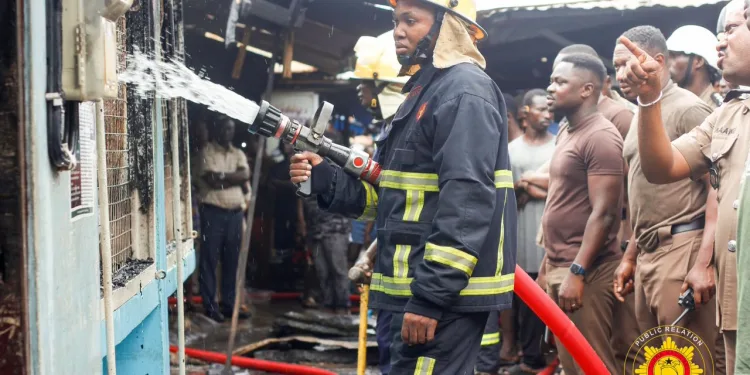 Fire ravages six shops at Tema Community 1 market