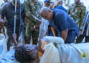 President Mahama visits victims of Burkina Faso terror attack at 37 Military Hospital