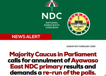 Majority Caucus calls for annulment of Ayawaso East NDC primary over vote-buying allegations