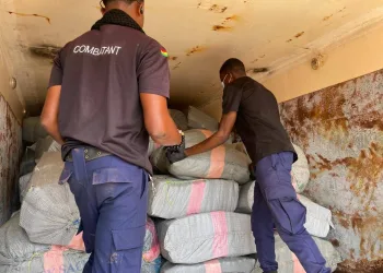 Police impound truck carrying over 1.4 million worth suspected cannabis