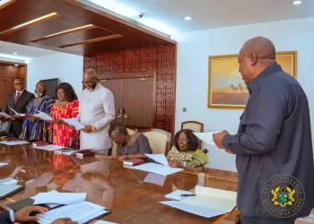 President Mahama swears-in National African Peer Review Mechanism Governing Council members