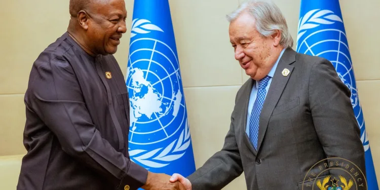 Mahama meets UN Chief, discusses African security & democracy