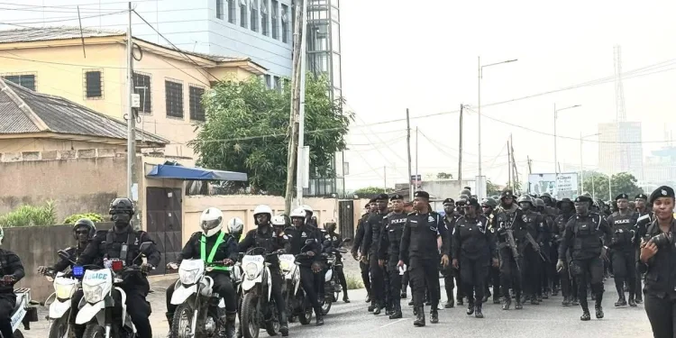 Police organize show of force ahead of Ayawaso East by-election
