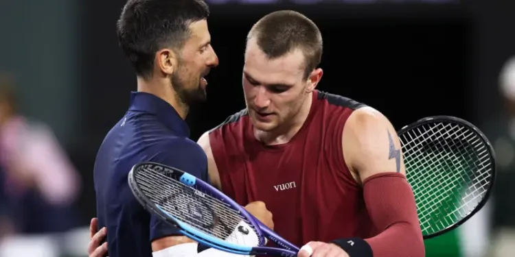 Novak Djokovic ousted by Draper at Indian Wells