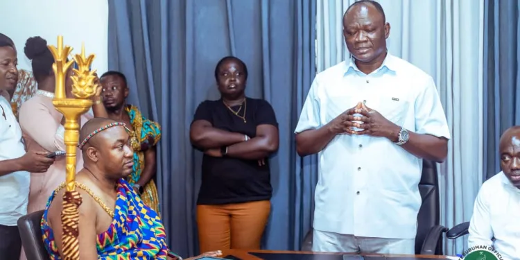 Paramount Chief of Atebubu appeals to Metro Mass to extend services to the municipality