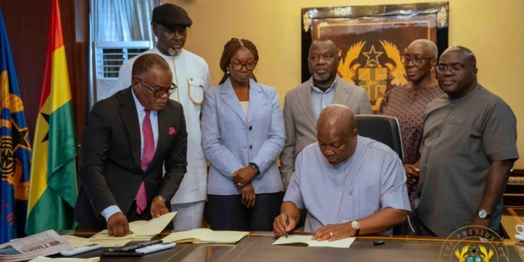 President Mahama signs five bills into law
