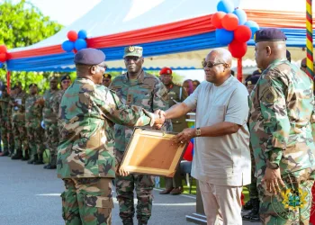 Mahama welcomes Ghana Armed Forces team after Jamaica mission