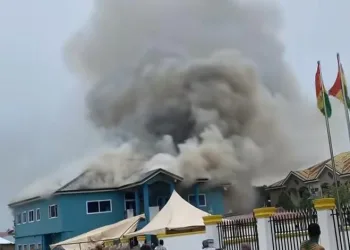 Fire erupts during church service, congregation responds with prayer
