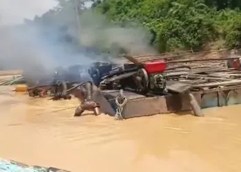 NAIMOS task force destroys chanfang machines, floating boats in Ankobra River crackdown