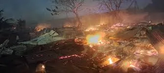 Fire ravages structures at Ashaiman Tulaku