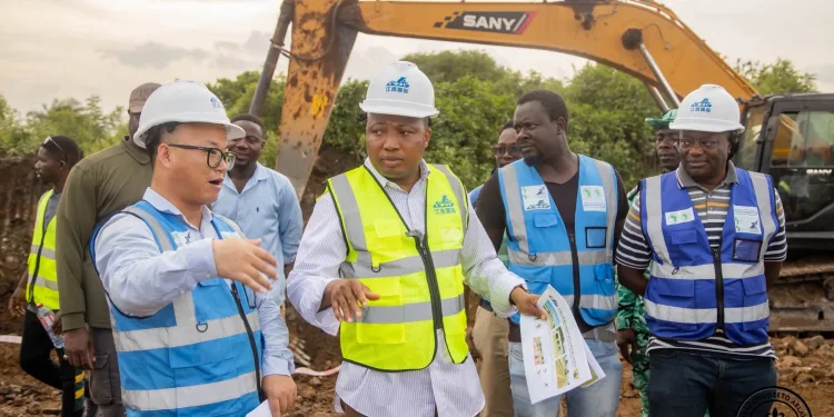 Okudzeto Ablakwa inspects ongoing road projects in North Tongu