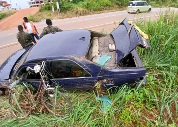 Cyclist collided with Toyota Camry at Adugyama