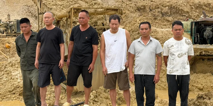 A/R: NAIMOS arrests 6 Chinese nationals for illegal mining, arms possession