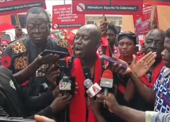 Berekum Traditional Council leads protest against galamsey menace