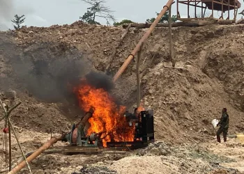 NAIMOS cracks down on illegal mining in Berekum West District